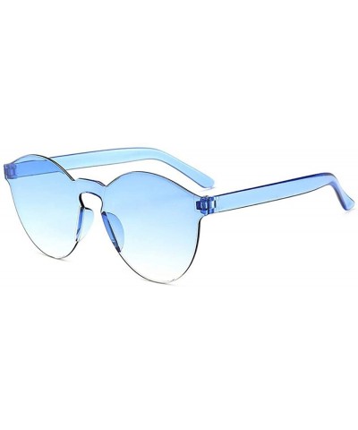 Round Unisex Fashion Candy Colors Round Outdoor Sunglasses Sunglasses - Blue - C31903GU3S3 $18.96
