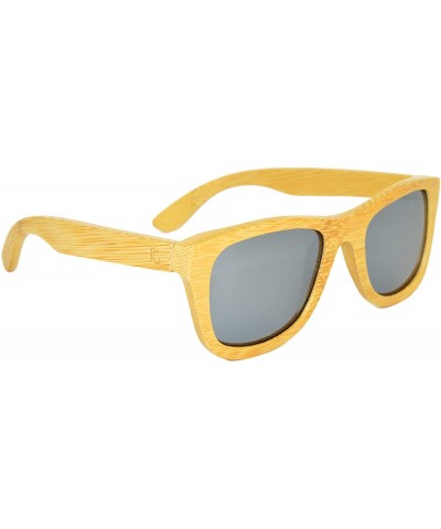 Square Wooden Bamboo Polarized Sunglasses Wayfer Style For Men And Women O.G.'s - Natural - C117YD9EE33 $20.84