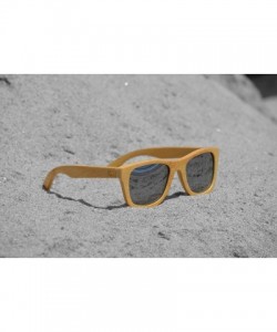 Square Wooden Bamboo Polarized Sunglasses Wayfer Style For Men And Women O.G.'s - Natural - C117YD9EE33 $20.84