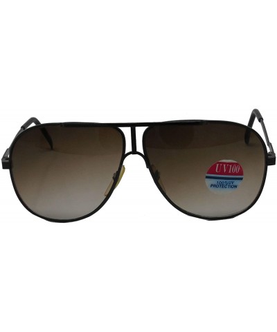 Aviator Vintage 70's and 80's Era Aviator Style Sunglasses for Men and Women - Black - C018YGHTSRX $13.84
