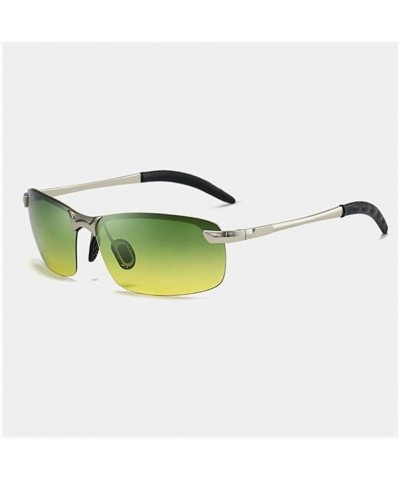 Rimless Men Classic Alloy Sunglasses Polarized Sunglasses For Driving Outdoor Sports UV400 Protection Retro Rimless - CK198UE...