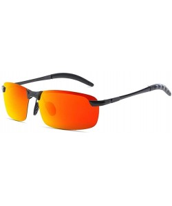 Rimless Men Classic Alloy Sunglasses Polarized Sunglasses For Driving Outdoor Sports UV400 Protection Retro Rimless - CK198UE...