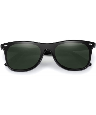 Square Polarized Retro Classic Trendy Stylish Sunglasses for Men Women - 4 Green - CH193IGY05L $13.38