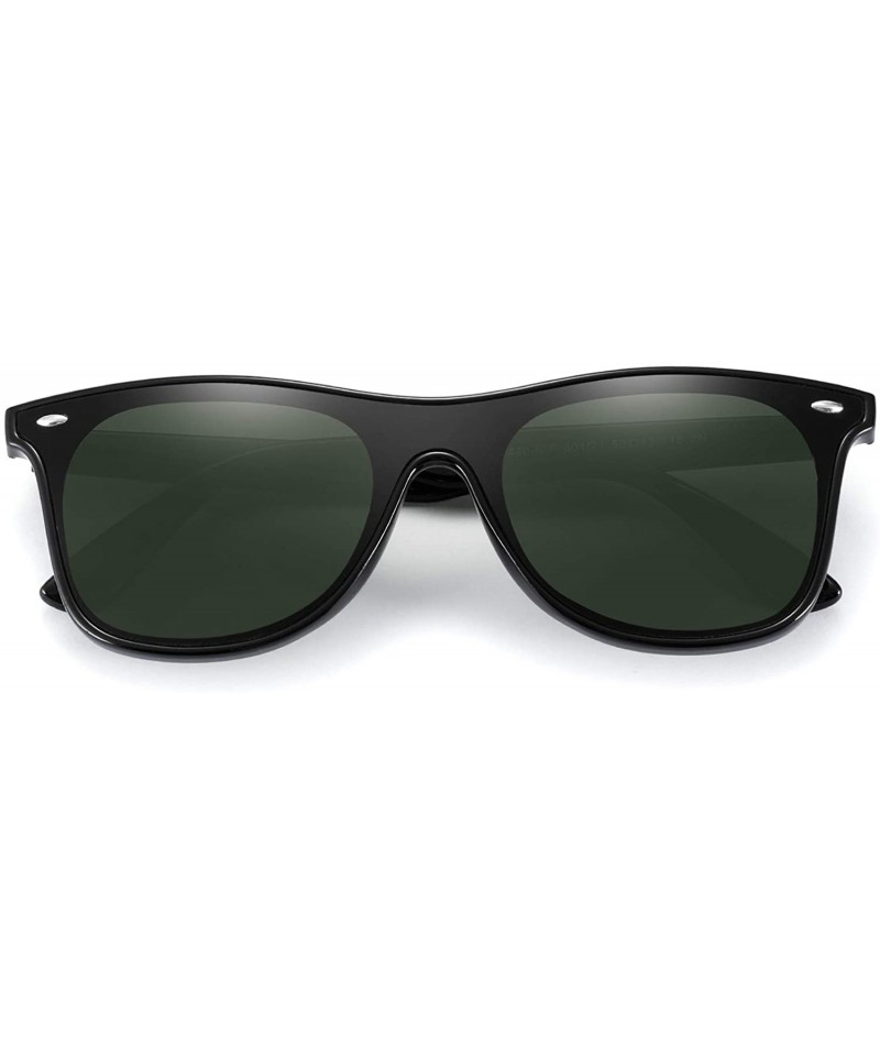 Square Polarized Retro Classic Trendy Stylish Sunglasses for Men Women - 4 Green - CH193IGY05L $13.38