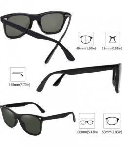 Square Polarized Retro Classic Trendy Stylish Sunglasses for Men Women - 4 Green - CH193IGY05L $13.38