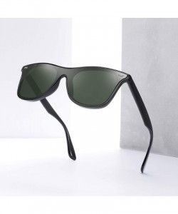 Square Polarized Retro Classic Trendy Stylish Sunglasses for Men Women - 4 Green - CH193IGY05L $13.38