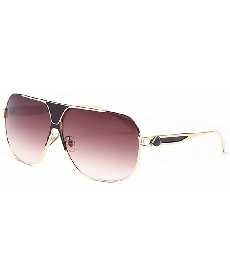 Aviator 2019 new men's classic fashion sunglasses - large frame sunglasses - D - CK18S8XUIAM $42.50