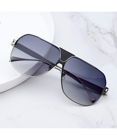 Aviator 2019 new men's classic fashion sunglasses - large frame sunglasses - D - CK18S8XUIAM $42.50