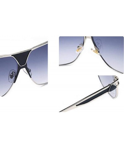 Aviator 2019 new men's classic fashion sunglasses - large frame sunglasses - D - CK18S8XUIAM $42.50