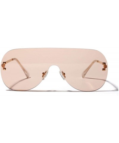 Goggle 2019 Oversized Sunglasses Women Vintage Luxury Brand Designer Sun Glasses Brown Black Red Orange Eyewear UV400 - C4197...