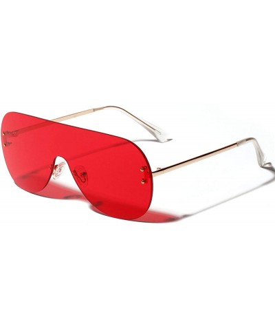 Goggle 2019 Oversized Sunglasses Women Vintage Luxury Brand Designer Sun Glasses Brown Black Red Orange Eyewear UV400 - C4197...