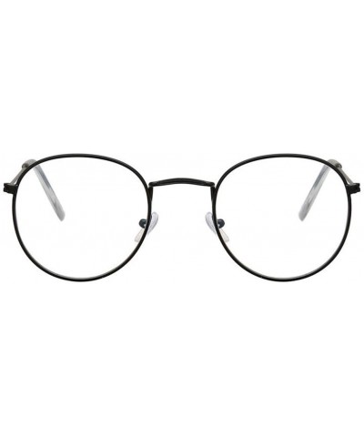Square Round Glasses Frame Men Anti Blue Light Glasses Women Fake Glasses Oval Eyeglasses Frame Transparent Lens - CJ194O4M6X...