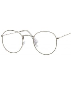 Square Round Glasses Frame Men Anti Blue Light Glasses Women Fake Glasses Oval Eyeglasses Frame Transparent Lens - CJ194O4M6X...