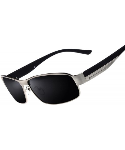 Oval New Style Men Polarized Sunglasses Sunglasses Driving Glasses (black & grey) - C211ZB5QE9H $14.15