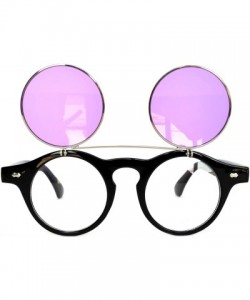 Shield Steampunk Retro Gothic Vintage Hippie Colored Metal Round Circle Frame Sunglasses Colored Lens - CW186Z6SALO $14.90