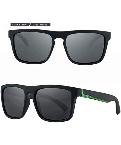 Square Outdoor Sports Short Sight Polarized Sunglasses Myopia Minus Black - Black - CX1903ULZR9 $21.43