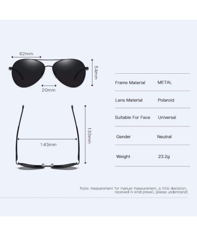 Aviator Polarized Sunglasses Polarized Sun Classic Polarized Driving - E - CD18QS0DASW $32.73