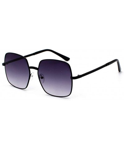 Oversized Cool Unisex Oversized Flat Top Sunglasses Square Aviator Shades - C81943LHL35 $7.53