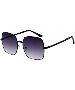 Oversized Cool Unisex Oversized Flat Top Sunglasses Square Aviator Shades - C81943LHL35 $7.53