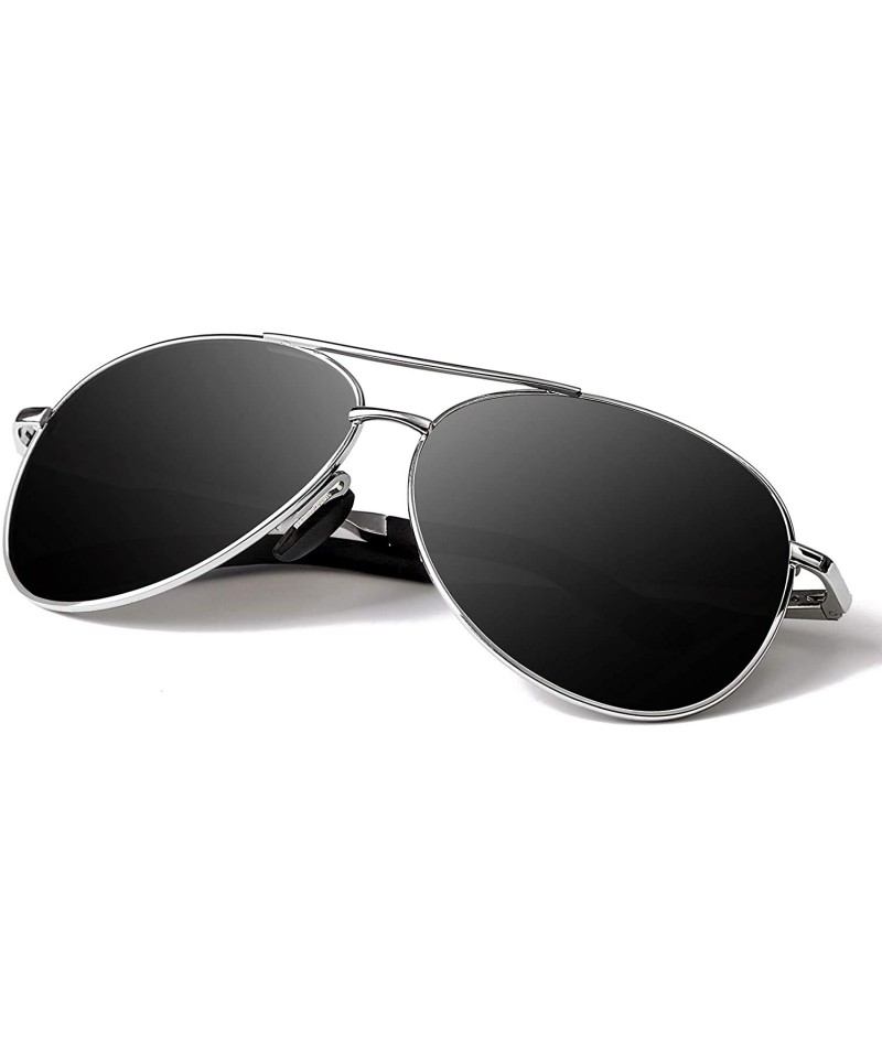 Polarized Aviator Sunglasses for Men - Metal Frame driving UV 400 ...