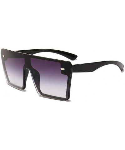 Rimless Oversize Square Sunglasses Women Fashion Flat Top Gradient Sun Glasses Men Rimless Large Frame Oculos - 2 - CK18R306A...