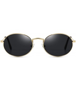 Round Oval Sunglasses for Women Vintage Metal Frame Glasses Anti Reflective Retro Eyeglasses Unisex - CZ195ASTGCS $9.15