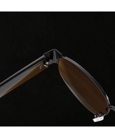 Oval Womans Oval Sunglasses Men Steampunk Ladies Retro Eyewear Metal Frame Summer - Full Black - C518SXWRLU8 $8.53