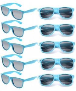 Square Wholesale Sunglasses Bulk for Adults Party Favors Retro Classic Shades 10 Pack - Blue - CP18RL96EIZ $11.88