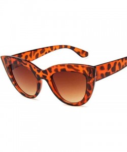 Oversized Retro Plastic Frame Cat Eye Sunglasses Women Ladies Fashion Brand Designer C9 - C2 - C318YQN5GRO $10.00