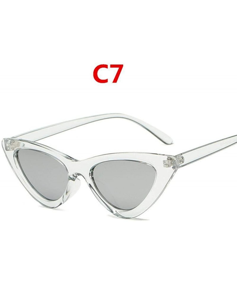 Aviator 2019 Fashion Sunglasses Woman Brand Designer Vintage Retro Triangular Cat C9 - C7 - CM18YZWO9YY $10.99