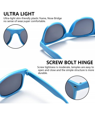 Square Wholesale Sunglasses Bulk for Adults Party Favors Retro Classic Shades 10 Pack - Blue - CP18RL96EIZ $11.88