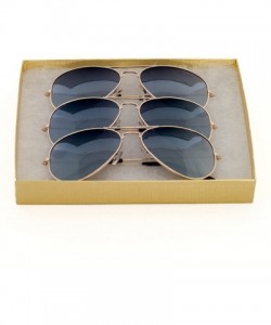 Aviator Classic Tear Drop Mirror Lens Aviator Sunglasses Gift Box - 3 Gold - C411KUURSR5 $10.77