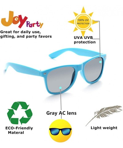 Square Wholesale Sunglasses Bulk for Adults Party Favors Retro Classic Shades 10 Pack - Blue - CP18RL96EIZ $11.88