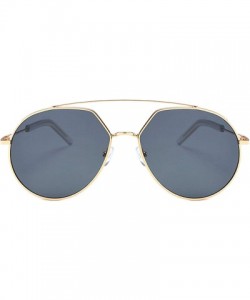 Oval Vintage Sunglasses for Women metal PC UV 400 Protection Sun glasses - Gold Gray - CB18SAS9LR9 $19.38