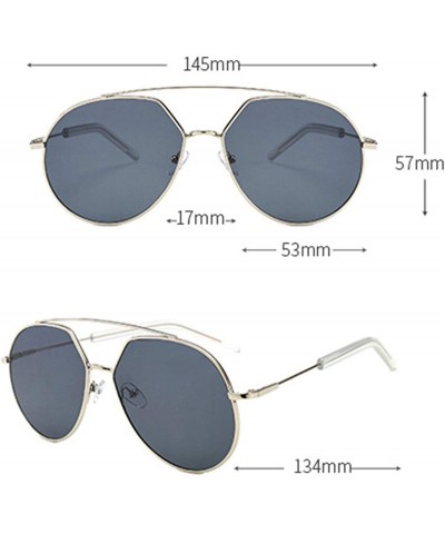Oval Vintage Sunglasses for Women metal PC UV 400 Protection Sun glasses - Gold Gray - CB18SAS9LR9 $19.38