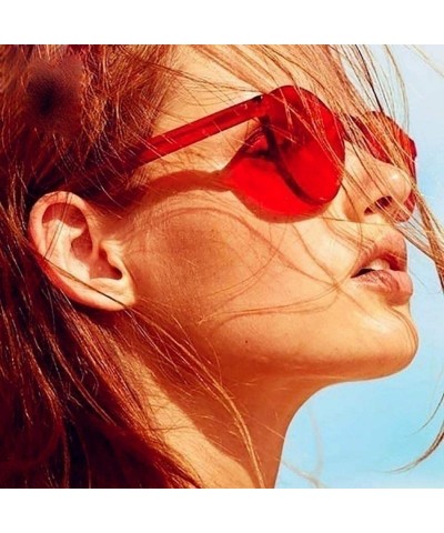 Round Unisex Fashion Candy Colors Round Outdoor Sunglasses Sunglasses - Red - CM1908MWE7Z $16.28