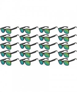 Goggle Wholesale set of 20 Pairs Mirrored Reflective Colored Lens Sunglasses Matte - Flat_lens_fire_20_pairs - CK12O1FENAM $4...