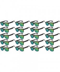 Goggle Wholesale set of 20 Pairs Mirrored Reflective Colored Lens Sunglasses Matte - Flat_lens_fire_20_pairs - CK12O1FENAM $4...