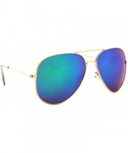 Oversized Vintage Mirror AVIATOR Sunglasses Metal Frame Double Bridge Trendy - CF18G2ED977 $10.60