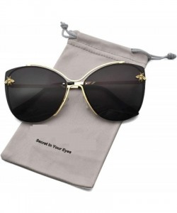 Cat Eye Classic Sunglasses Oversized Mirrored Sunglass - CD195ZU46OX $14.91