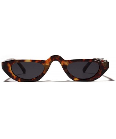 Aviator Fashion 90s Cat Eye Sunglasses Women 2019 Luxury Vintage Sunglass Men Pink - Leopard - CG18XDW92T0 $10.76