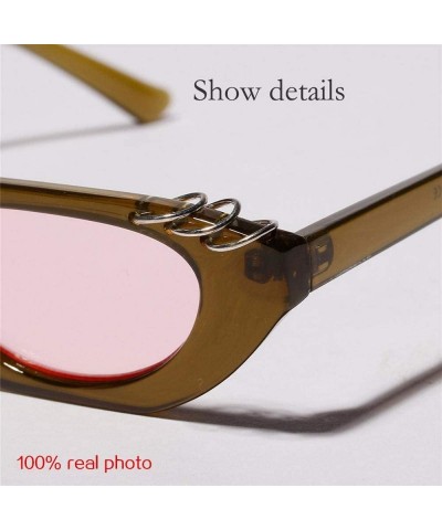 Aviator Fashion 90s Cat Eye Sunglasses Women 2019 Luxury Vintage Sunglass Men Pink - Leopard - CG18XDW92T0 $10.76