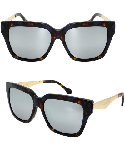 Oval Retro Inspired Handmade Acetate Square Sunglasses with Quality UV CR39 Lens Gift Pakcage Included - CB18RIGQYH5 $74.39