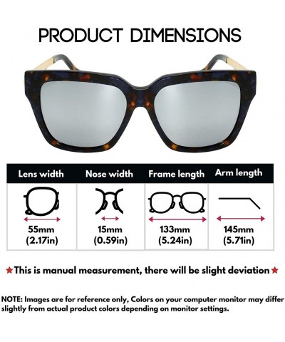 Oval Retro Inspired Handmade Acetate Square Sunglasses with Quality UV CR39 Lens Gift Pakcage Included - CB18RIGQYH5 $74.39