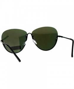 Rimless Womens Butterfly Oversize Exposed Lens Rimless Fashion Metal Sunglasses - Orange - C518D98T6MT $23.17