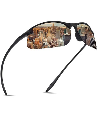 Aviator Polarized Sports Sunglasses for Men Women Tr90 Unbreakable Frame for Running Fishing Baseball Driving 8002 - CV18DYTD...