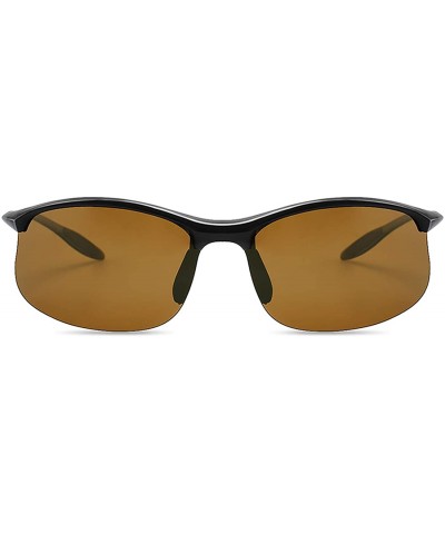 Aviator Polarized Sports Sunglasses for Men Women Tr90 Unbreakable Frame for Running Fishing Baseball Driving 8002 - CV18DYTD...