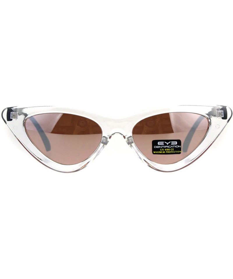 Cat Eye Womens Designer Cat Eye Color Mirror Mod Goth Sunglasses - Orange - CM180ULWA42 $12.80