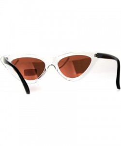 Cat Eye Womens Designer Cat Eye Color Mirror Mod Goth Sunglasses - Orange - CM180ULWA42 $12.80