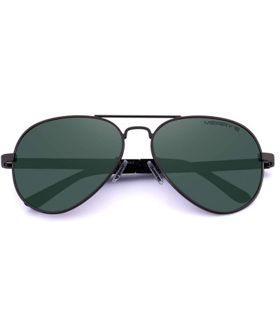 Wrap Men HD Polarized Sunglasses Aluminum Magnesium Driving Sun Glasses S8285 - G15 - C718NMLYQLE $8.73